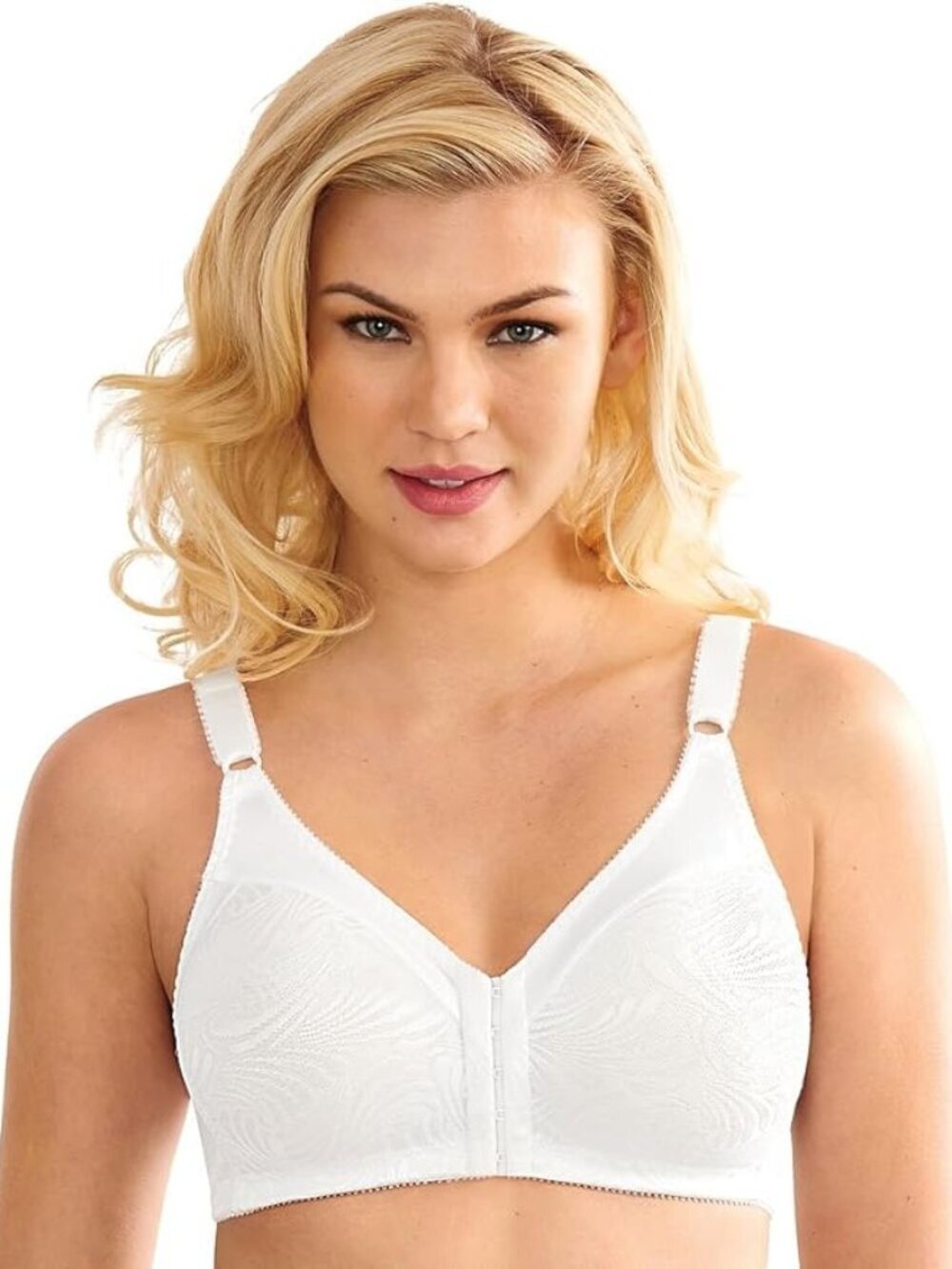 NWT Bali Designs Women's Bali Double Support Front Close White 34DDD